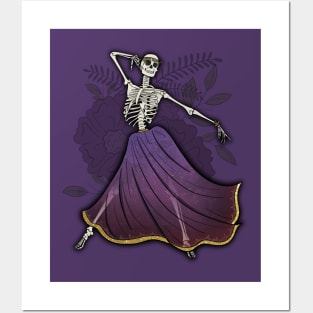 Skeleton Gypsy Woman Posters and Art